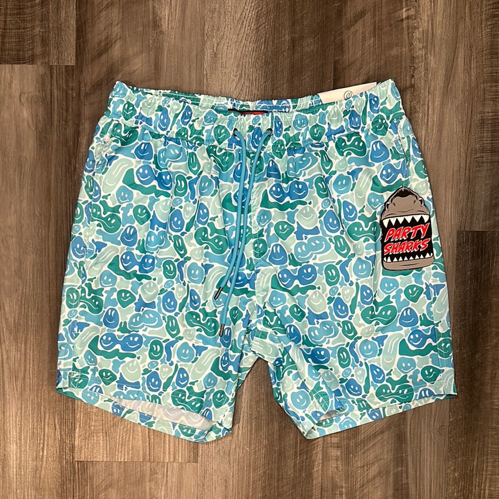 Party Sharks Melting Smiles Swim Trunks - Medium